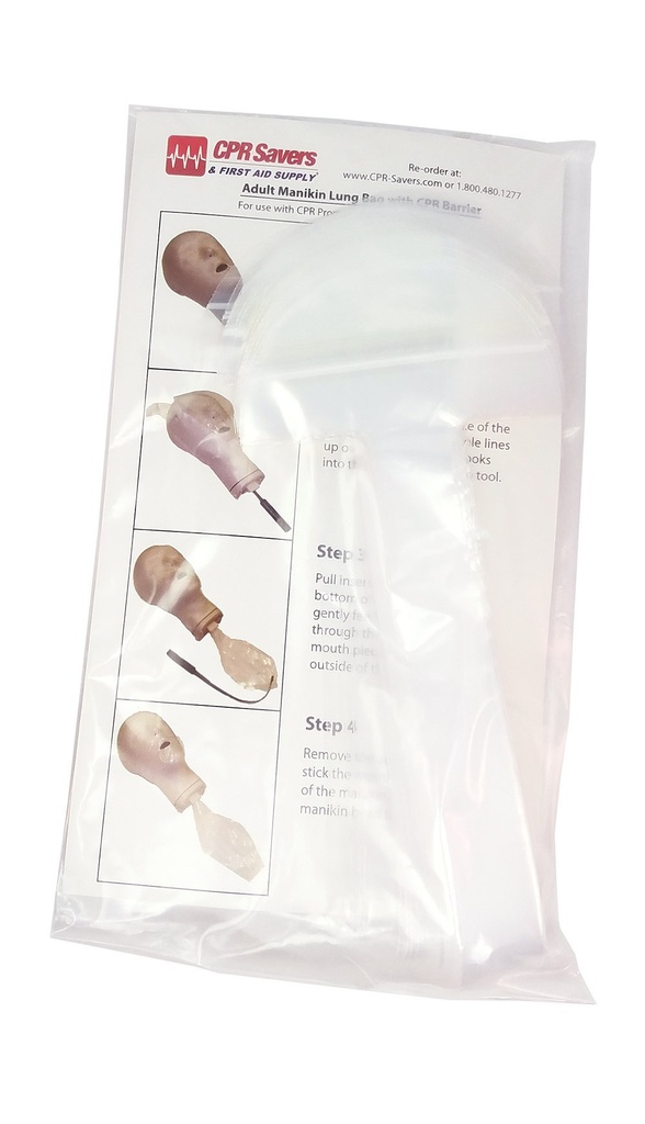 Adult/Child Face Shield Lung Bags, 10 Pack
