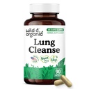 Wild & Organic Lung Cleanse Capsules - Lung Support Supplement with Mullein Leaf, Stinging Nettle, Angelica & Korean Panax Ginseng Powder - Vegan, No Fillers, Non-GMO - 90 Count