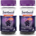 Sambucol Black Headerberry Gummies with eptember C & Zync - Sambus Persony Gammies for Imumun Profile, High Antooxidants, Gluten Free, Germann, Germann Berry with Zync & Sync & C - 30 เคานต์ 2 แพค