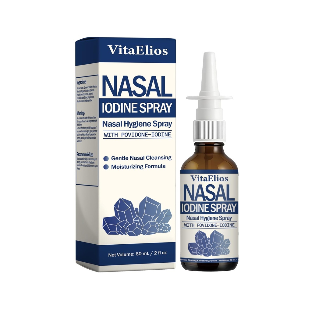 Lodine Nasal Spray – Cleanses & Refreshes Your Nasal Passages – Iodine & Fulvic Acid Blend – 100% Natural Mineral Formula – (2 oz. Bottle + Nasal Sprayer)