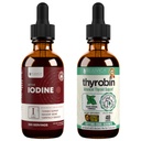Rejuvica Health Active Iodine + Thyrobin Bundle - Nascent Iodine Drops & Thyroid Support Supplements - Advanced Liquid Deliver
