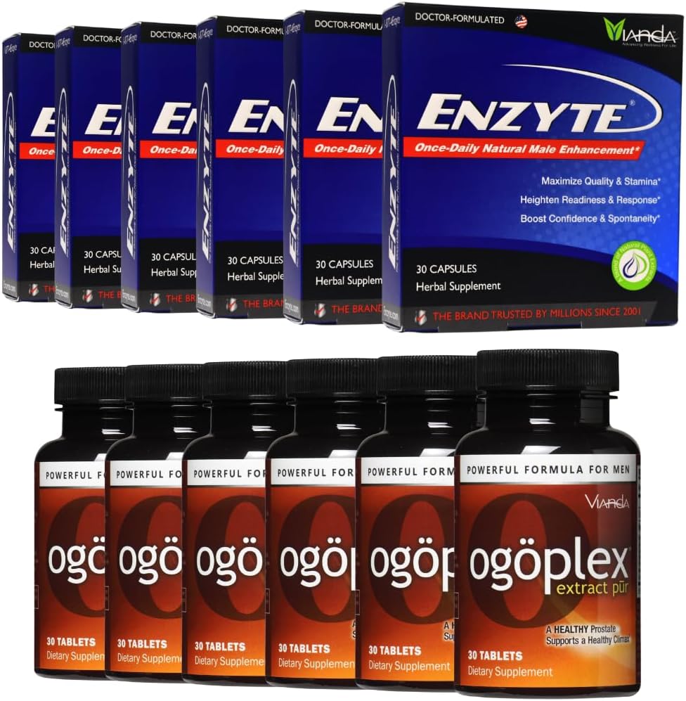 Enzyte & Ogoplex Paket / Natural Male Vitality + Prostate & Urinary Health Support - 6Pack of Hər bir Paket