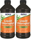 NOW Supplements, Liquid Chlorophyll, Super Concentrated, Internal Deodorizer*,Boost Energy, Mint Flavor, 16-Ounce (Pack of 2)