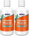 NOW Foods Supplements, Colloidal Minerals Liquid, Plant Derived, Essential Trace Minerals, 32-Ounce (Pack of 2)