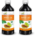 Herbal Goodness Papaya Leaf Extract Platelet Support - 15X Blood Platelet Boost, Bone Marrow & Spleen Support, Immune & Gut Health, Digestive Enzyme - Organic Kosher 16 oz Liquid Extract (Pack of 2)