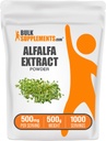 BulkSupplements.com Alfalfa Extract Powder - Alfalfa Supplement, Green Superfood Powder - Vegan & Gluten Free, Green Supplements - 500mg per Serving, 500g (1.1 lbs) (Pack of 1)