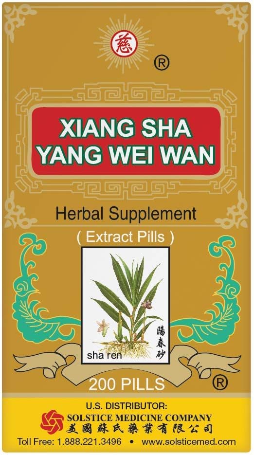 Solstice Medicine Company Xiang Sha Yang Wei Wan Herbal Supplement (200 pastile) (1 flacon)