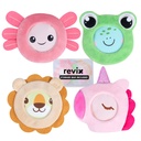 REVIX Kids Ice Packs - Reusable Gel Cold Packs for Toddlers and Babies, Soft Cloth Covers with 4 Cute Animal Designs, Hot & Cold Compress for Comfort, Soothing, Relaxation, and Everyday Bumps