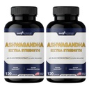 Gade Nutrition Ashwagandha Supplements - Extra Strength, ashwagandha Powder Capsules with Black Pepper, Natural Mood, Focus, and Energy Support Supplement, 120 Veggie Capsules, USA Made (Pack of 2)