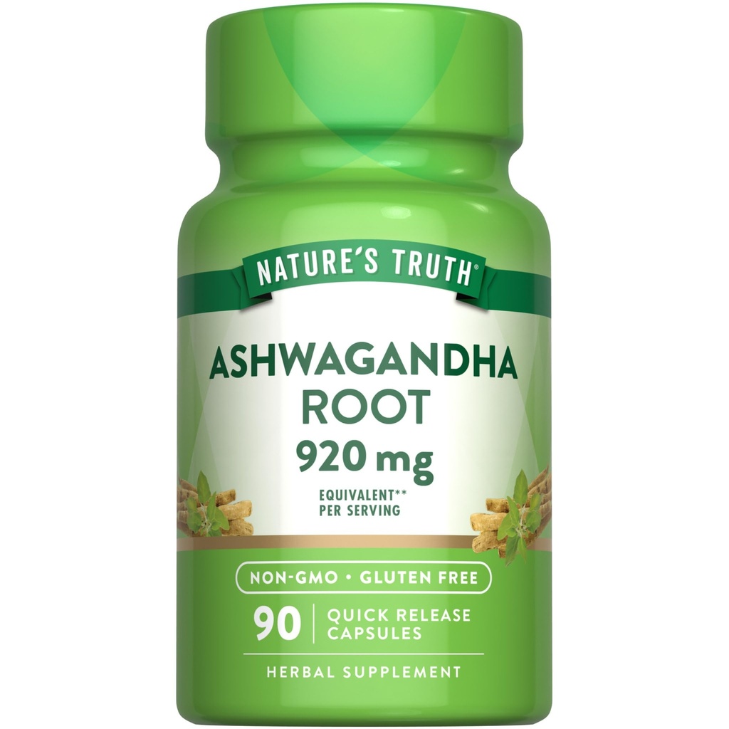 Nature's Truth Ashwagandha Capsules | Herbal Supplement | 90 Count | Non-GMO & Gluten Free