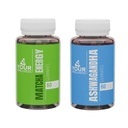 4YWN Matcha Energy and Ashwagandha Gummies Bundle, Vitamin B12, Vitamin B3, and Antioxidant CoQ10 for Natural Energy Boost, KSM-66, Lion's Mane, Vitamin-D, Non-GMO, Gluten-Free, Gelatin Free & Kosher