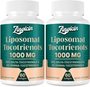 Vitamina E Tocotrienols - Suplemento de tocotrienols lipossomais 1000mg, Altamente Absorvível Delta Tocotrienol e Gamma Tocotrienol para Saúde Óssea, e Apoio Antioxidante, 120 Softgels