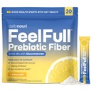 Daily Nouri FeelFull Prebiotic Fiber Drink Mix | Prebiotic Fiber for Fullness & Gut Health | Oligofructose + Glucomannan + Chromium | 30 Stick Packs