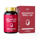 HUJ Antarctic Krill Oil 1000mg with Omega-3s EPA, DHA, Astaxanthin, Phospholipids and Choline - Sustainably Sourced - 60 Softgels