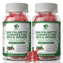 Lukaree Saw Palmetto for Men & Women, 15 in 1 Saw Palmetto Extract Gummies with Pumpkin Seed Oil, Prostate Health Supplements for Men, Advanced DHT Blocker, Hair & Urinary Health Support, 2 Pack
