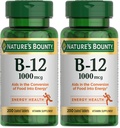 Nature's Bounty Vitamin B12 1000 mcg Supplements, Supports Energy Metabolism, 200 Ct (Pack of 2)