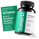 Selerb Metaburn Weight Loss Pills for Women & Men - Appetite Suppressant & Fat Burner, Metabolism Support Weight Loss Supplement with Berberine, Chromium, Green Tea & B12-60 Capsules