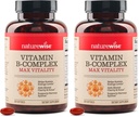 NatureWise Vitamin B Complex for Women and Men-with Folic Acid Biotin B1 B2 B3 B6 B12 - Support Cellular Energy & Mental Clarity - Gluten & Dairy Free, Non-GMO-360 Softgels[1-Year Supply],(Pack of 2)