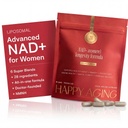 Happy Aging NAD+ Supplement for Women | NAD Booster with NMN, NMNH, NR, Resveratrol, CoQ10 – Supports Energy, Focus, Skin Glow & Daily Vitality, 30-Day Supply