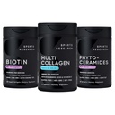 Sports Research® Women's Supplement Pack - Vegan Biotin 10,000mcg with Coconut Oil, Hydrolyzed Collagen Peptides with Hyaluronic Acid + Vitamin C & Phytoceramides 350mg per Softgel