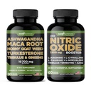 Gade Nutrition Ashwagandha with Maca Root, Horny Goat Weed, Turkesterone, Tribulus Terrestris, Panax Ginseng + Nitric Oxide Booster - Bundle for Energy, Vitality, Performance, Pump