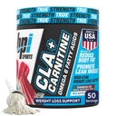 BPI Sports CLA + Carnitine Powder – Non Stimulant Fat Burner for Weight Loss, Metabolism & Lean Muscle – Caffeine Free – Rainbow Ice – 50 Servings – 12.34 oz