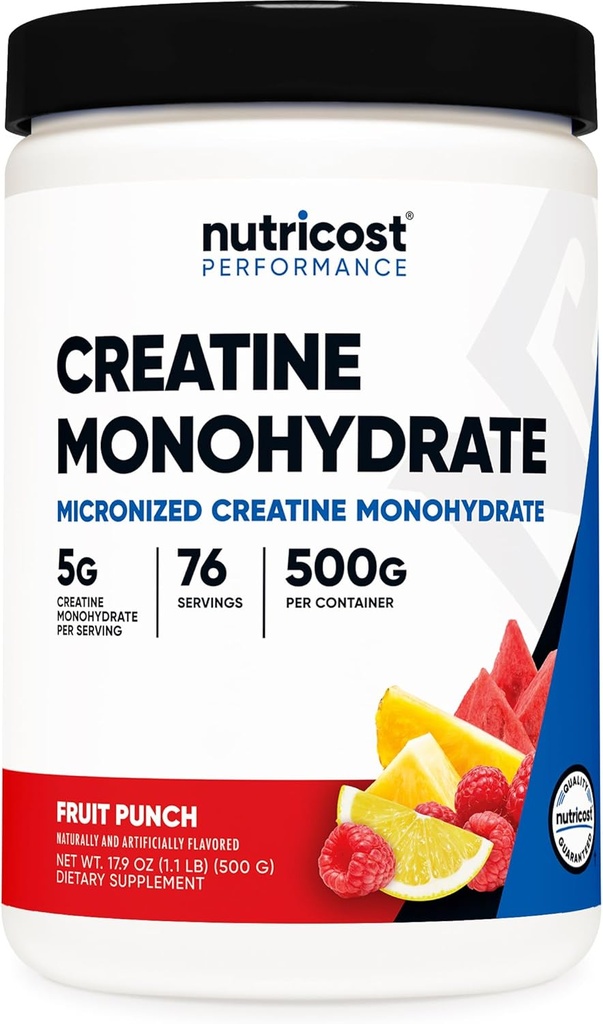 Nutricost Creatine Monohydrate Powder (Fruit Punch, 500 грама)