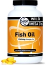 TGS Extra Strength Omega 3 Fish Oil Supplement - 1260mg EPA DHA for Men & Women - Burpless, Pure Omega 3 Fatty Acids from Wild Alaska Pollock in Triglyceride Form - 180 Capsules, 90 Servings