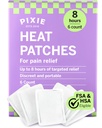 Pixie Period Cramps Menstrual Pain Relief Heat Patches - Lower Abdominal & Back Soothing Therapy - Natural Alternative to Lidocaine ICY Hot - Up to 8 Hours - 6 Count Discreet Disposable Heat Pads