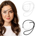 2pcs Clear Eye Shield After Cataract Surgery, Breathable Eye cover for Sleeping after Surgery, Elastic Band Transparent Eye Patch for Eye Protector (Black+White)