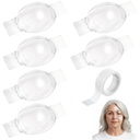 6Pcs Clear Eye Cover After Cataract Surgery Breathing Hole Self-Adhesive Eye with 1 Roll Tape Breathable Eyes Cover Elastic Band Transparent Eyes Patch for Adults Sleeping