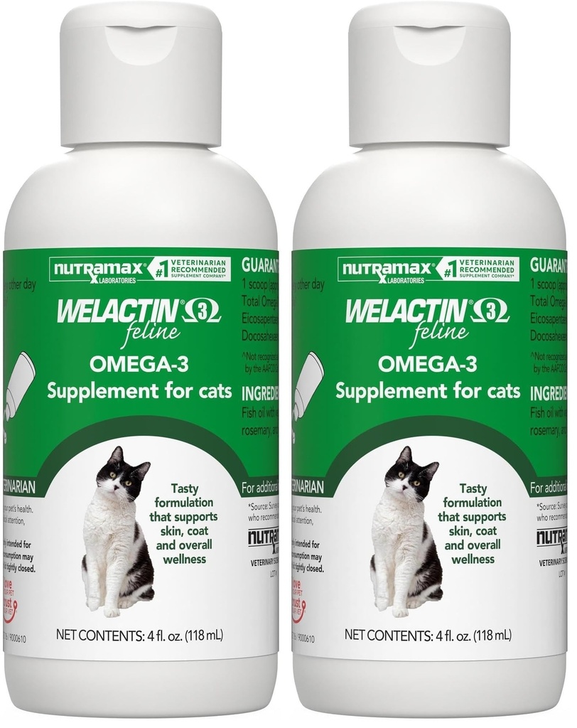 Welactin Omega-3 Skin and Coat Support,Liquid,4 oz,Green,(Pack of 2)
