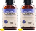 NatureWise Flaxseed Oil 1,242 mg,Fish Free Omega 3 6 9 with 720mg ALA,Dietary Supplement for Heart Health Support - Organic,Cold Pressed,Non-GMO - 240 Softgels[8-Month Supply],(Pack of 2)