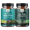 Bundle of Liver Cleanse Detox & Repair - Silymarin Milk Thistle with Dandelion Root, Choline, Beetroot & Artichoke Extract and Digestive Enzymes with Ox Bile - Trypsin, Papain & Bromelain Enzyme