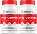 (2 Pack) Balance Flow Glyco Optimizer, Balance Flow, Balance Flow Glycol Optimizer Addition, BalanceFlow Support капсули, Balance Flow Blood Support Advanced Formula, 60 капсули за 2 месеца