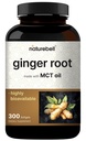NatureBell Ginger Root Extract with MCT Oil – 300 Softgels | Ginger Supplement for Daily Use | 5-Month Supply | Non-GMO, Gluten Free