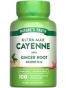 Nature's Truth Cayenne Pepper Capsules | 40,000 HU | 100 Count | with Ginger Root | Non-GMO & Gluten Free Supplement