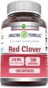 Amazing Applicas Red Clover 430 Mg Dodatek 124; Kapsle 124; Non- GMO Creditor 124; Gluten- Free Clover 124; Made in USA (1 balení 124; 180 Počet)