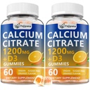 (2 Pack) Calcium Citrate with Vitamin D3 Gummies, 1200 mg Calcium Supplement for Women & Men, Supports Bone, Muscle & Teeth Health, Liquid-Filled Gummies with 5X Faster Absorption, Vegan - 120 Count