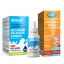 Milkaid Lactase Enzyme Drops for Lactose Intolerance | Prevents Gas, Bloating & Diarrhea And Colief Vitamin C Drops for Babies | Daily Immune Support for Infants Age +1 | Diary, Gluten and Preservativ