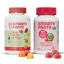 SmartyPants Kids Multivitamin Fiber Supplement Gummies and Probiotic Immunity Bundle: Omega 3 Fish Oil (EPA/DHA), Vitamin D3, C, Vitamin B12, B6, Digestive & Immune Support Supplement (30 Day Supply)