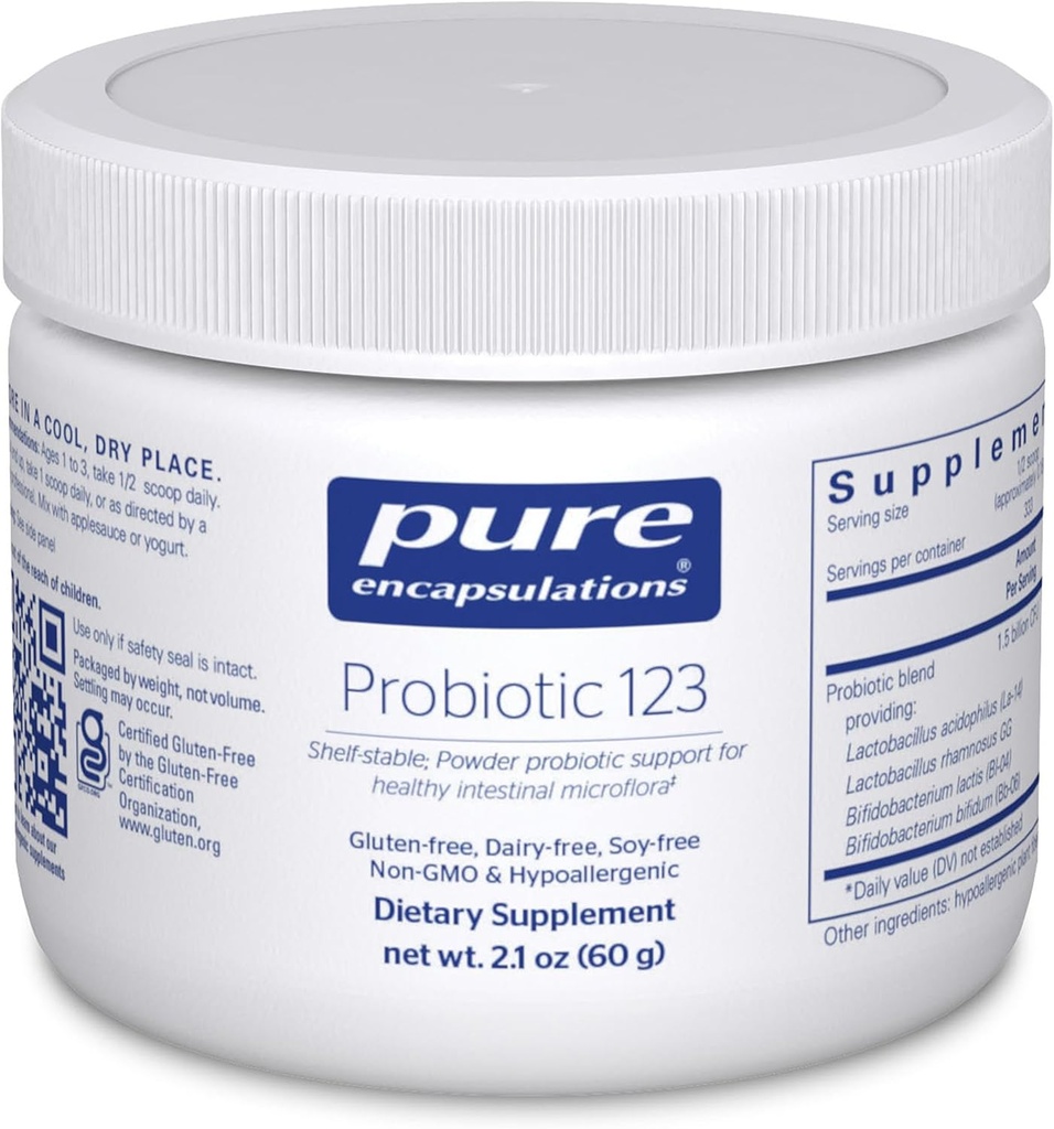 Pure Encapsulations probiotic 123 Wonder124; Children 's Probiotic Support for Healthy Intestinal Microflora * Ounces