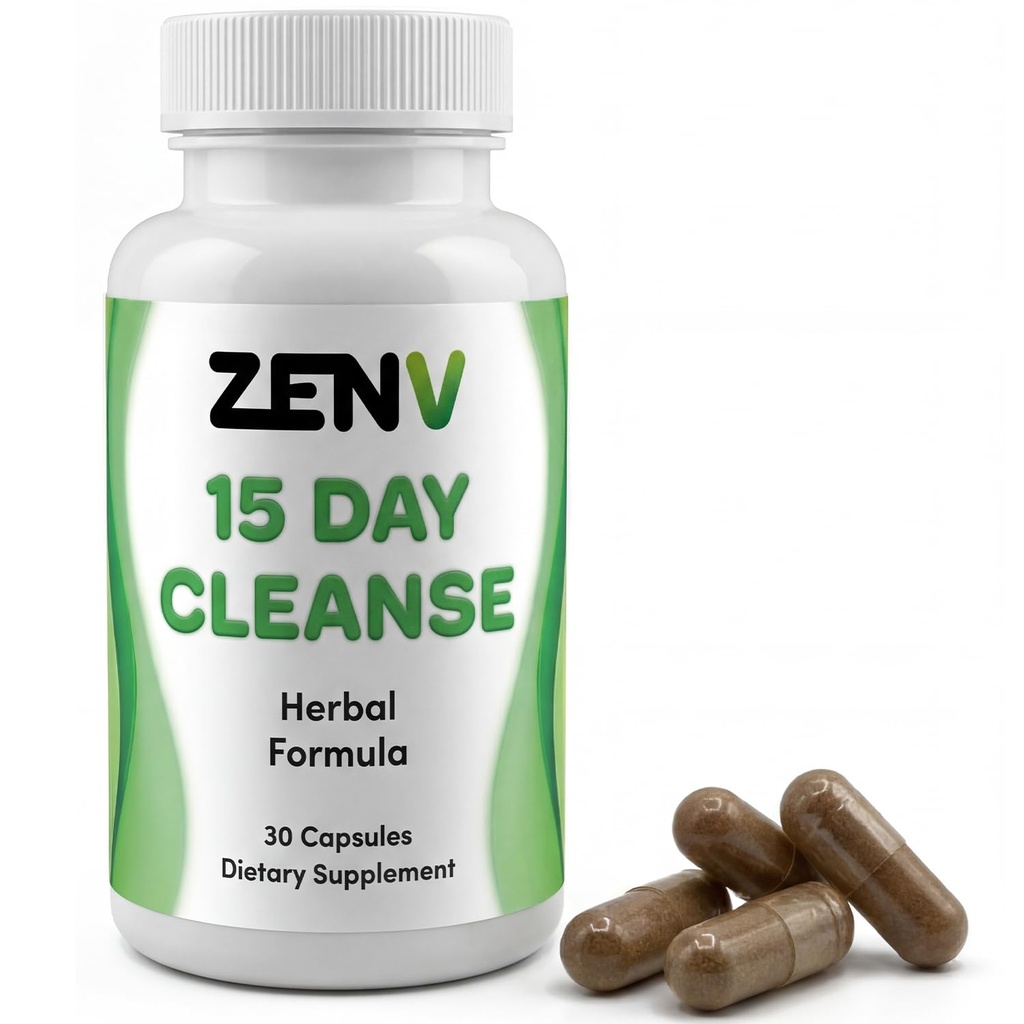 15 Day Cleanse Advanced Gut Reset - Natural Digestive Support with Senna Leaf & Cascara Sagrada | Bloating Relief & Colon Comfort | Plant-Based Capsules (30 Count)