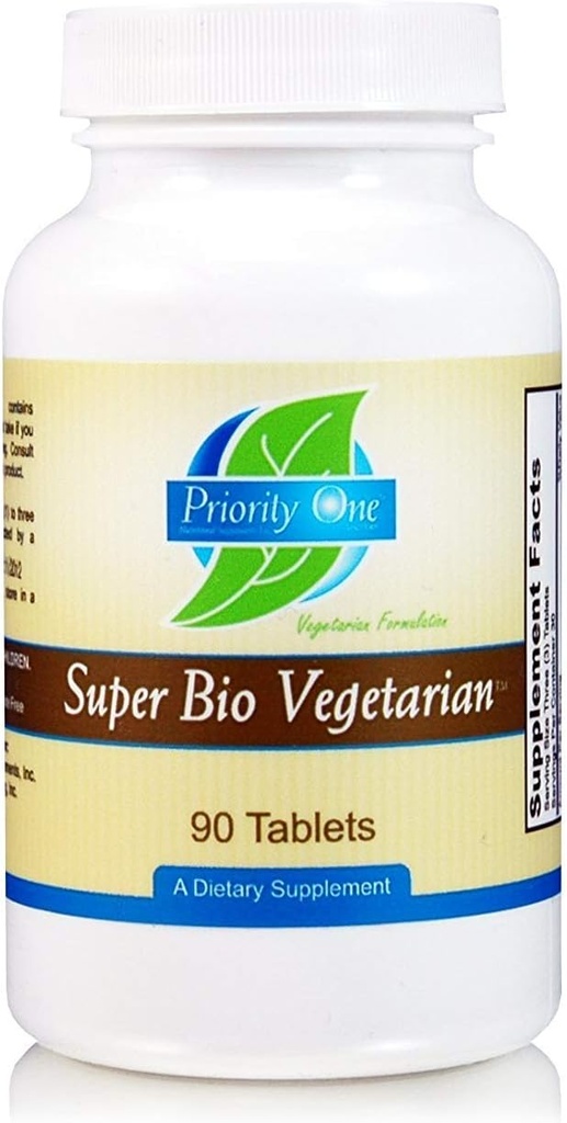 Prioritas Satu Vitamin Super Bio Vegetarian 90 Tablet - Dukungan Sistem Imune * - Kekuatan Clinical - Keuntungan Shiitake & Maitake Jamur.