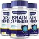 (3 Pack) Brain Defender Supplement, Brain Defend Pills for Focus and Memory Support, BrainDefender Advanced Nootropic Capsules Daily Clarity Cognitive Health Function, Brain Defense Vitamins (180 Ct)
