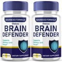 (2 Pack) Brain Defender Supplement, Brain Defend Pills for Focus and Memory Support, BrainDefender Advanced Nootropic Capsules Daily Clarity Cognitive Health Function, Brain Defense Vitamins (120 Ct)