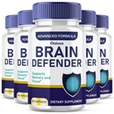 (5 Pack) Brain Defender Supplement, Brain Defend Pills for Focus and Memory Support, BrainDefender Advanced Nootropic Capsules Daily Clarity Cognitive Health Function, Brain Defense Vitamins (300 Ct)