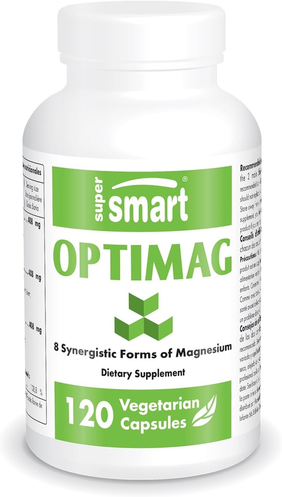 Supersmart - Optimag - Powerful Magnézium Complex - 8 különböző Magnézium formák optimális asszimilációhoz - Fights Magnézium Deficiency