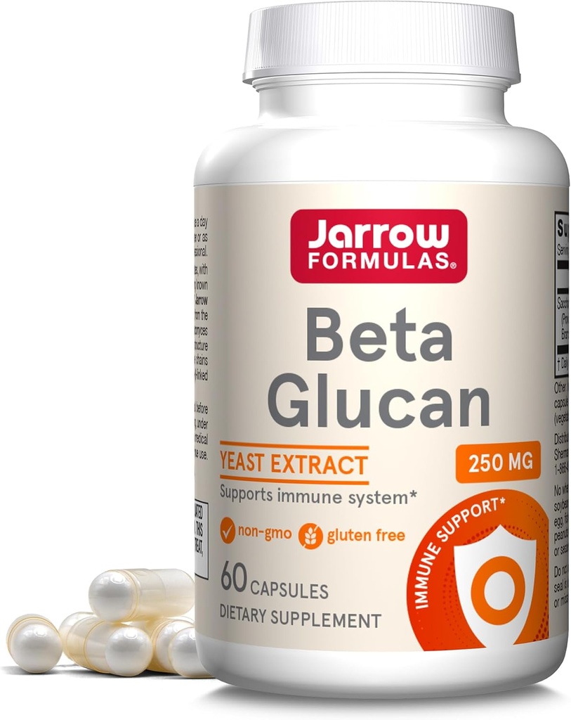 Jarrow Multiples Beta Glucan 250 mg - 60 Capsules - การรองรับฟังก์ชันอิมมูน - การลดความจุสูง - การเตรียมงานสําเร็จรูป - 60 การให้บริการ