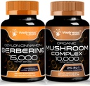 WELLNESS LABSRX Mushroom Capsules and Berberine Capsules | Bundle